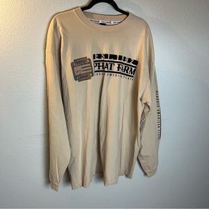 Phat farm vintage Y2K beige logo long sleeve